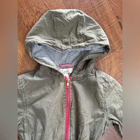 Peek girls jacket coat with hood Sz Medium 6/7 - Picture 2 of 7